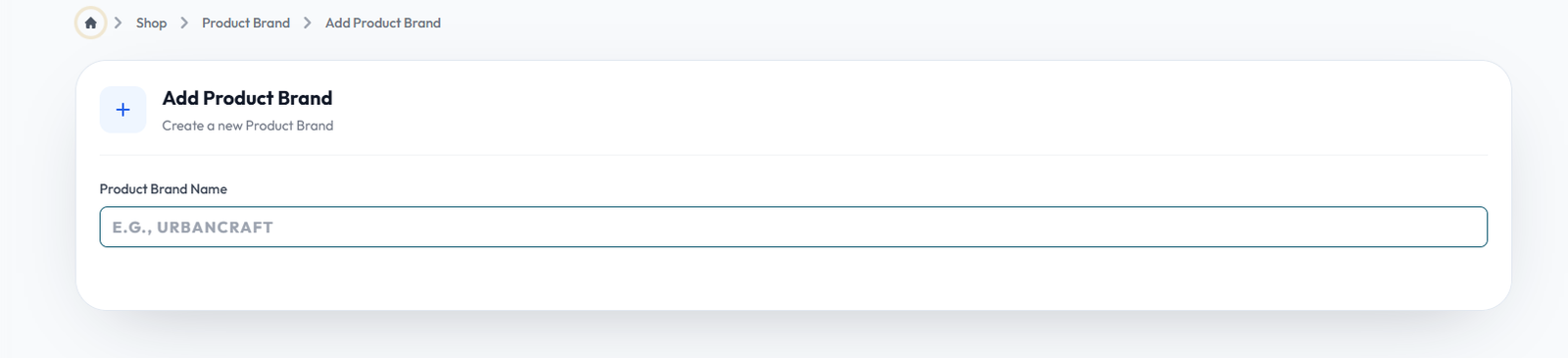 Add Product Brand